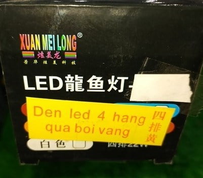 Đèn led XML 150cm vàng 4 hàng đèn