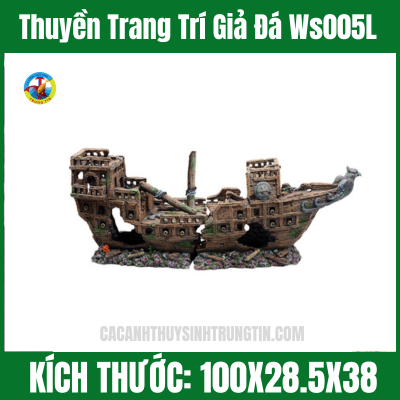 Thuyền Trang Trí Giả Đá Ws005L